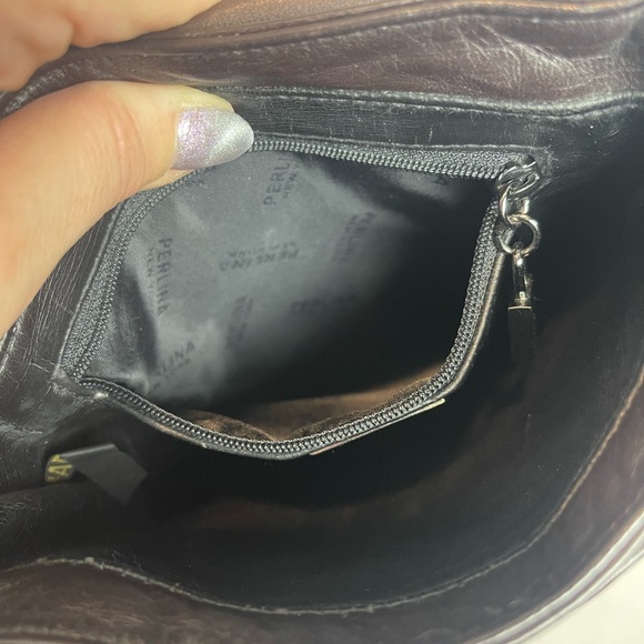 Vintage Perlina Brown Leather Crossbody Bag - Picture 8 of 8